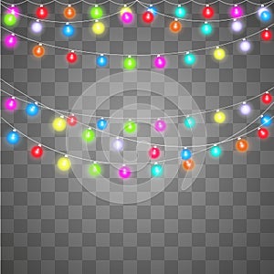 Abstract creative christmas garland light