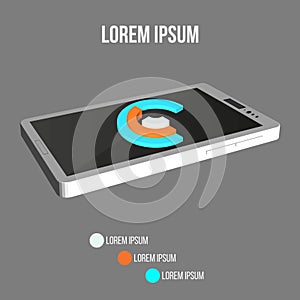 Abstract Creative concept background of modern Mobile phone with Infographic design template. Business concept. Vector