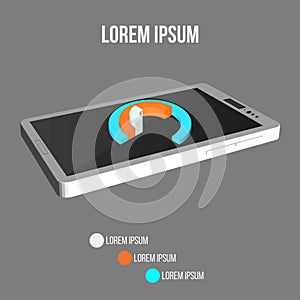 Abstract Creative concept background of modern Mobile phone with Infographic design template. Business concept. Vector