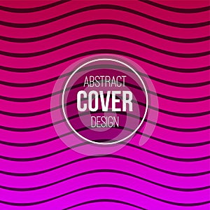 Abstract creative concept layout template. Modern abstract cover from bright pink, red wavy lines, stripes. Vector geometric color