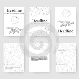 Abstract Creative concept vector background of the human hand. Polygonal design style letterhead