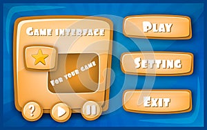 Abstract Creative concept vector Interface game design, resource bar and resource icons for games. Funny cartoon design