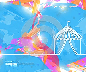 Abstract creative concept vector line draw background for web, mobile app, illustration template design, business