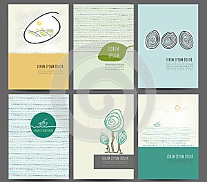 Abstract Creative concept vector multicolored background set, for brochure design.