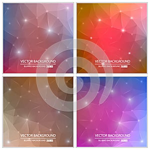Abstract Creative concept vector multicolored blurred background set. For Web and Mobile Applications, art illustration