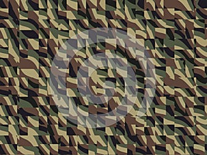 Abstract and creative digital art camouflage coloured pattern