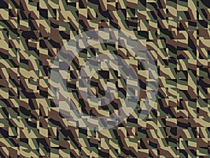 Abstract and creative digital art camouflage coloured pattern