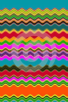 Abstract and creative digital art Wacky Waves design