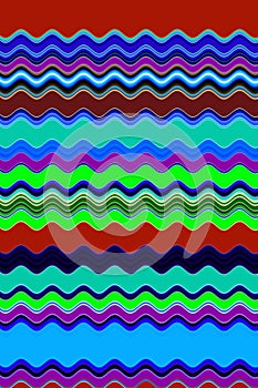 Abstract and creative digital art Wacky Waves design