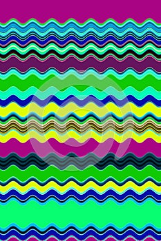 Abstract and creative digital art Wacky Waves design