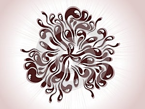 Abstract creative floral design