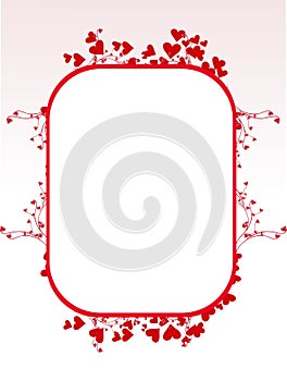 Abstract creative floral heart frame