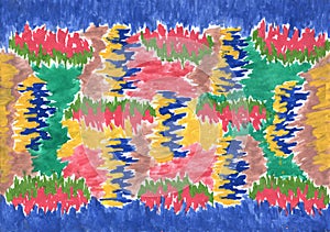 abstract creative pattern as background, hand drawn artwork, watercolor on paper