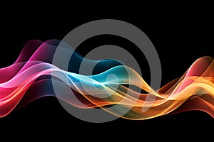 Colourful mix, wavy lines flowing dynamic swirl abstract background vibrant colours wallpaper banner