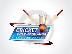 Abstract cricket background with bat