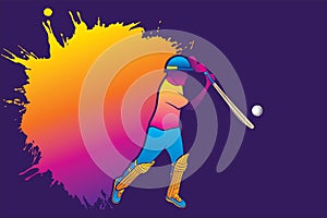 Abstract cricket player design
