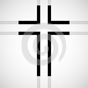 Abstract cross. Christian Symbol