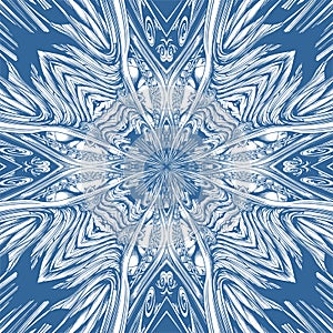 Abstract Cross Kaleidoscope Isolated On White Background Vector
