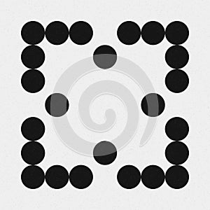 Abstract Cross Pattern Dots Logo generative computational art illustration