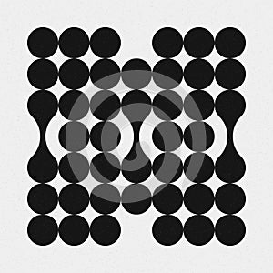 Abstract Cross Pattern Dots Logo generative computational art illustration