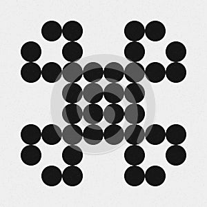 Abstract Cross Pattern Dots Logo generative computational art illustration