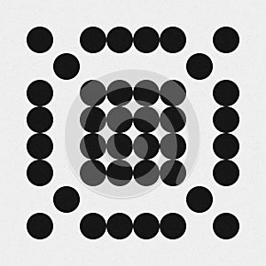 Abstract Cross Pattern Dots Logo generative computational art illustration