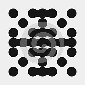 Abstract Cross Pattern Dots Logo generative computational art illustration