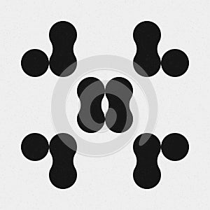 Abstract Cross Pattern Dots Logo generative computational art illustration