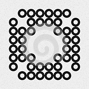 Abstract Cross Pattern Dots Logo generative computational art illustration