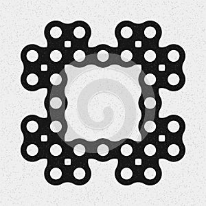 Abstract Cross Pattern Dots Logo generative computational art illustration