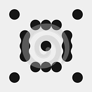 Abstract Cross Pattern Dots Logo generative computational art illustration