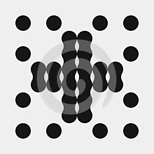 Abstract Cross Pattern Dots Logo generative computational art illustration