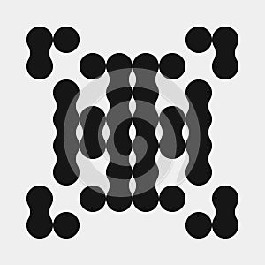 Abstract Cross Pattern Dots Logo generative computational art illustration