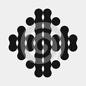 Abstract Cross Pattern Dots Logo generative computational art illustration photo