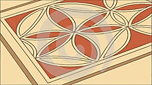 Abstract cross pattern tiling, modern geometric floor design. vector design Generative AI