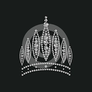 Abstract crown inlaid with diamonds