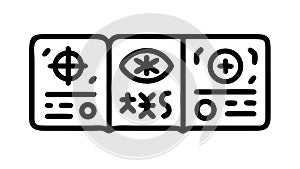 Abstract Cryptographic Symbols Pattern Vector Design, vector design Generative AI