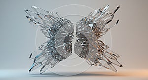 Abstract crystal explosion with gradient lighting