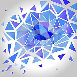 Abstract Crystal Polygon Background. Vector