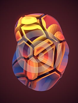 Abstract crystal structure background. 3d rendering illustration