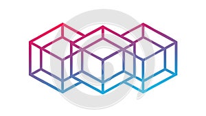 Abstract Cube Blocks Geometric Pattern Minimalist Design Vector, vector design Generative AI