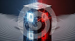 Abstract cube technology innovation digital future ai artificial intelligence data network code