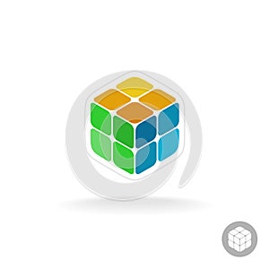 Abstract cube box logo