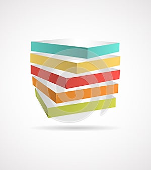 Abstract cube concept design photo
