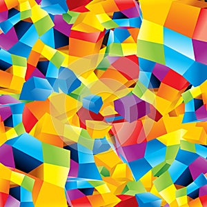 Abstract Cube Geometric Background