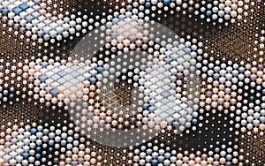 Abstract cube material, geometry background, 3d rendering