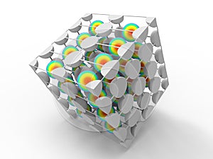 Abstract - cube molecule structure