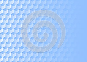 Abstract cube pattern background vector illustration. Blue gradient. Seamless pattern