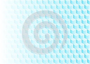 Abstract cube pattern background vector illustration. Blue gradient. Seamless pattern