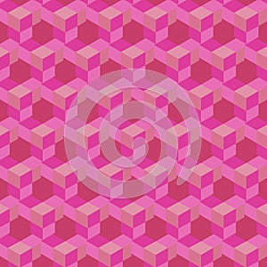 Abstract cube pattern. Colorful design, geometric 3d vector wallpaper, cube pattern background.